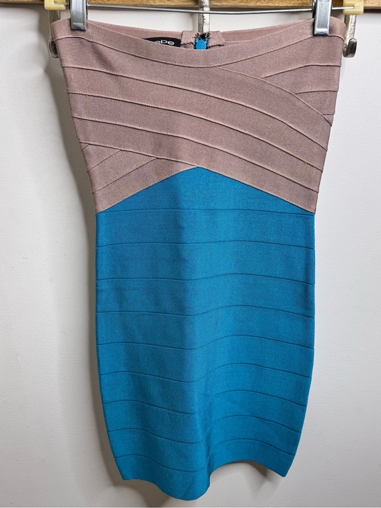 bebe Dresses & Skirts - Bebe Teal and Taupe Bandage Y2K millenium Dress